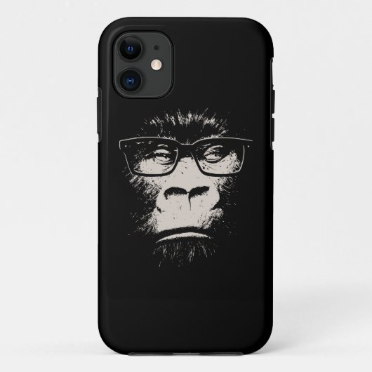 Hipster Gorilla met bril Case-Mate iPhone Case (Achterkant)