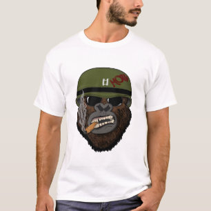 Hipster Gorilla met bril en grappige aap T-shirt