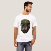 Hipster Gorilla met bril en grappige aap T-shirt (Voorkant volledig)