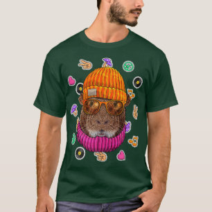 Hipster Guinea Pig Geek Nerd Glasses Animal Love P T-shirt