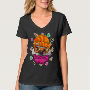 Hipster Hedégel Geek Nerd Glasses Animal Love Pea T-shirt