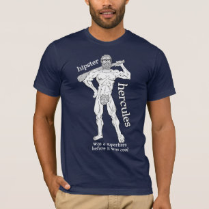 Hipster Hercules (voor donkere shirten) T-shirt