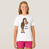 Hipster Hi Custom Grappig Giraffe T-shirt design (Voorkant volledig)