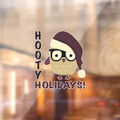 Hipster Hooty Feestdagen. Raamsticker (Vel 2)