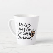 Hipster Hot Latte en Cool Dreams Coffee-Mok Latte Mok (Linkerhoek)