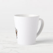 Hipster Hot Latte en Cool Dreams Coffee-Mok Latte Mok (Rechterhoek)