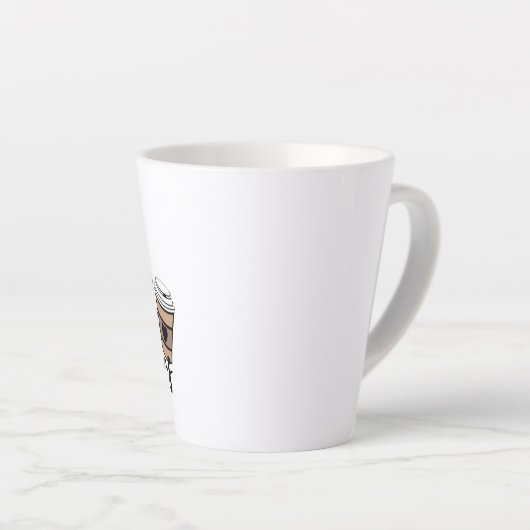 Hipster Hot Latte en Cool Dreams Coffee-Mok Latte Mok (Rechterhoek)