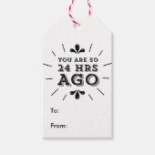 Hipster je bent zo 24 uur geleden grappig cadeaulabel (Voorkant)