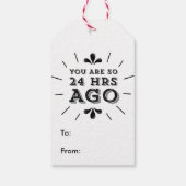 Hipster je bent zo 24 uur geleden grappig cadeaulabel (Achterkant)