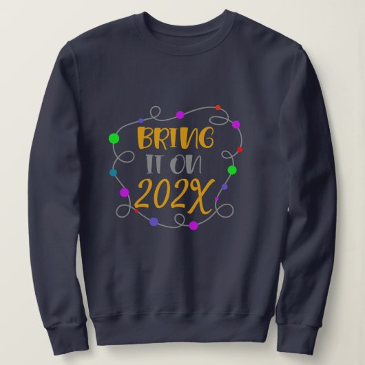 Hipster Joyeux Sweatshirt du Nouvel An - Année Per (Design devant)