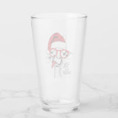 Hipster-kerstGiraffe | FEESTDAGEN Glas (Achterkant)