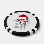 Hipster-kerstGiraffe | FEESTDAGEN Poker Chips (Enkel)
