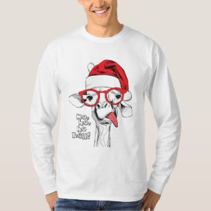 Hipster-kerstGiraffe FEESTDAGEN T-shirt
