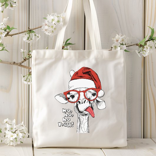 Hipster-kerstGiraffe | FEESTDAGEN Tote Bag