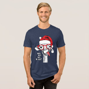 Hipster-kerstGiraffe   FEESTDAGEN Tri-Blend Shirt