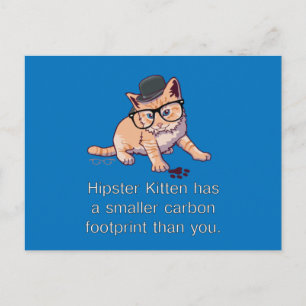 Hipster Kitten Briefkaart