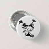 hipster lakshmi ronde button 3,2 cm (Voorkant /achterkant)