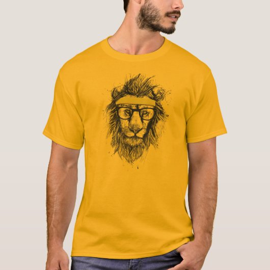 Hipster lion t-shirt (Voorkant)