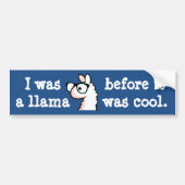 Hipster Llama Bumpersticker (Voorkant)