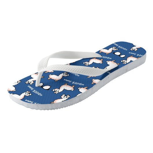 Hipster Llama Madness Teenslippers (Schuin)