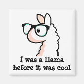 Hipster Llama Magneet (Voorkant)