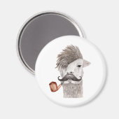 Hipster Llama Magnet Magneet (Voorkant / Achterkant)