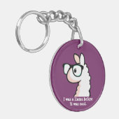 Hipster Llama Sleutelhanger (Voorkant Links)