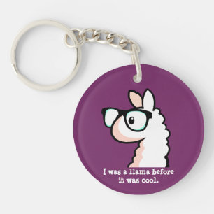 Hipster Llama Sleutelhanger