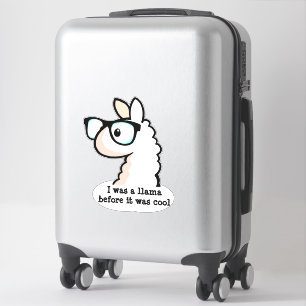 Hipster Llama Sticker