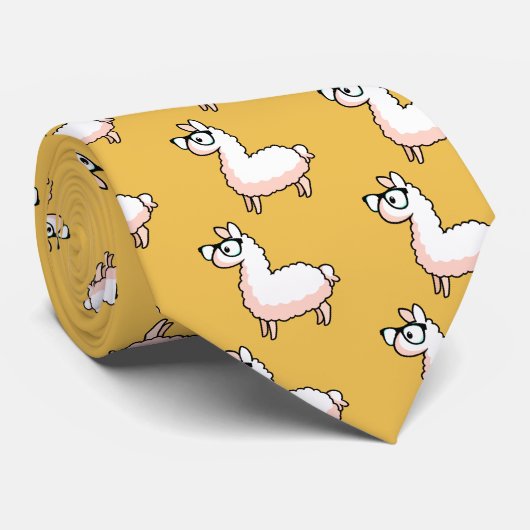 Hipster Llama Stropdas (Opgerold)