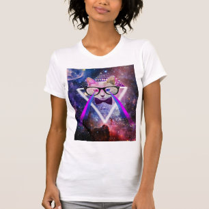 Hipster Melkwegkat T-shirt