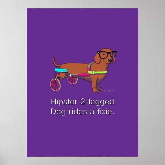 Hipster met twee poten Poster (Voorkant)