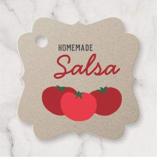 Hipster Modern Zelfgemaakte Salsa Tomaat Inblikken Bedankjes Labels