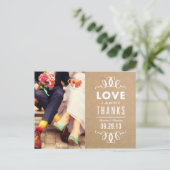 HIPSTER MODERNE | CARTE POST MERCI MARIAGE (Debout devant)