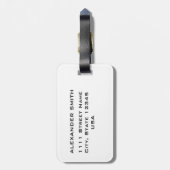 Hipster Monkey met bril Bagagelabel (Achterkant verticaal)