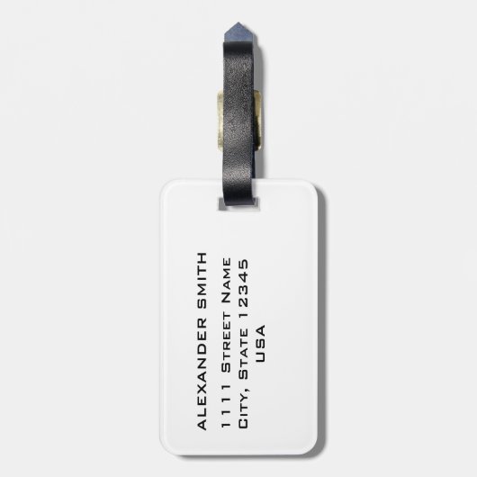 Hipster Monkey met bril Bagagelabel (Achterkant verticaal)