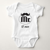Hipster Mr. Lil' Man Baby Romper (Voorkant)
