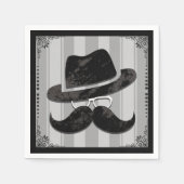 Hipster Mr. Mustache Pet Glazen Verjaardagsfeest Servet (Voorkant)