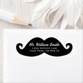 Hipster Mustache Aangepast adreslabel Etiket (Insitu)