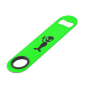 Hipster Mustache Alien Speed Flessenopener (Voorkant Gekanteld)