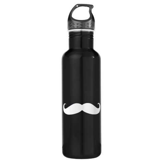Hipster Mustache Aluminium Waterfles (Voorkant)