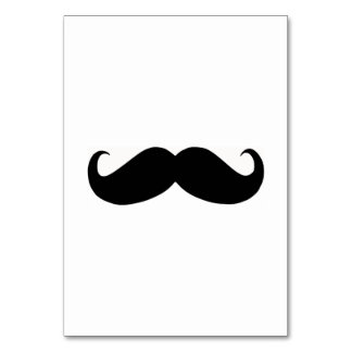 Hipster Mustache Table Kaart