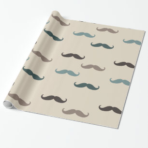 Hipster Mustaches Cadeaupapier