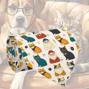 Hipster Nepzijde Stijlvolle Katten Herenmode Stropdas