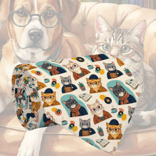 Hipster Nepzijde Stijlvolle Katten Herenmode Stropdas