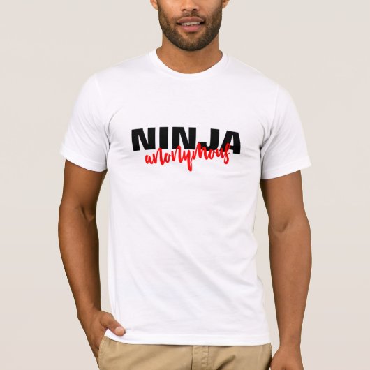 Hipster Ninja T-shirt - Stealthy Cool Design! (Voorkant)