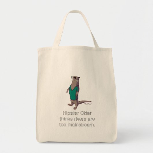Hipster Otter Bag Tote Bag (Voorkant)
