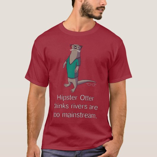 Hipster Otter T-Shirt (Voorkant)