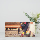 HIPSTER OVERLAY | CARTE PHOTO mariage MERCI (Debout devant)