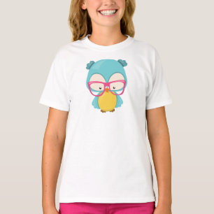 Hipster Owl, Owl with Glasses, Cute Owl T-shirt